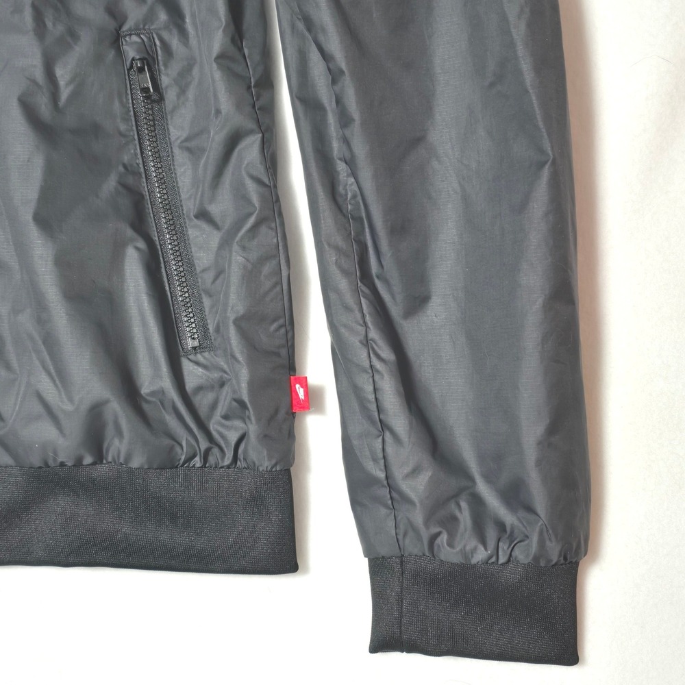 Nike Windrunner Jacket White Black Full Zip‎ Hooded Lightweight Women Size S Gym - Picture 4 of 10